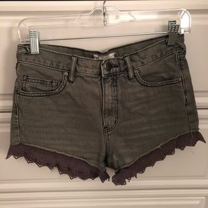 Free People denim shorts